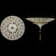 Scheherazade 2 Tier Floral Suspension - Brass / Brown Floral