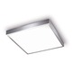 Square Ceiling Flush Mount - Polished / Burnished Aluminum / Opal