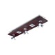 Wood Ceiling Flush Mount - Chrome / Wenge Wood Wood Ceiling Flush Mount - Chrome / Wenge Wood