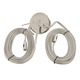 Monorail Adjustable Dual Center Feed Canopy - Satin Nickel / 