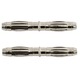 Monorail Straight Conductive Connector - Satin Nickel / 
