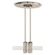 Monorail 4 Inch Round Dual Feed Canopy - Satin Nickel / 