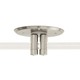 Monorail 4 Inch Round Dual Feed Canopy - Satin Nickel / 