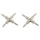 Monorail X Conductive Connector - Satin Nickel Monorail X Conductive Connector - Satin Nickel /