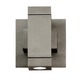 Taos Square LED Wall Sconce - Satin Aluminum / 