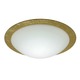 Nova Ceiling Flush Mount W / Glass Ring - Gold Foil / White Nova Ceiling Flush Mount W / Glass Ring - Gold Foil / White