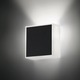 Beta Square Wall Sconce - Black Lacquered Metal / White