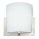 Bow 12 Wall Sconce - Satin Nickel / Etched White Bow 12 Wall Sconce - Satin Nickel / Etched White