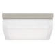 Boxie Ceiling Flush Mount - Satin Nickel / White Boxie Ceiling Flush Mount - Satin Nickel / White