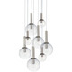 Bubbles 8-Light Pendant - Polished Nickel / Clear Bubbles 8-Light Pendant - Polished Nickel / Clear