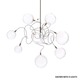 Bubbles 12 Light Chandelier - Stainless Steel / Clear