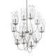 Candles And Spirits Round Chandelier - Nickel / Crystal