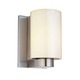 Century Short Cylinder Wall Sconce - Satin Nickel / White Century Short Cylinder Wall Sconce - Satin Nickel / White