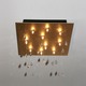 Crystal Rain Square Ceiling Mount - Gold Leaf / Crystal Crystal Rain Square Ceiling Mount - Gold Leaf / Crystal