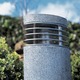 Ellipse Exterior Bollard - Granite / White Ellipse Exterior Bollard - Granite / White