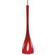 FJ Finestra Pendant - Satin Nickel / Red