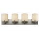 Fisher Island Bath Bar - Satin Nickel / Ivory