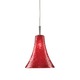 Freejack Glacier Trumpet Pendant - Matte Satin Nickel / Red Freejack Glacier Trumpet Pendant - Matte Satin Nickel / Red