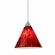 XP Kani Pendant - Satin Nickel / Garnet XP Kani Pendant - Satin Nickel / Garnet