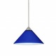 XP Kona Pendant - Satin Nickel / Blue