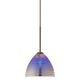 XP Sabrina Pendant - Bronze / Silver Dicro Wavy
