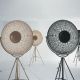 Fortuny Floor Lamp - Black / Black / White