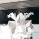 Glow Square Suspension - Chrome / White