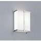 Hatbox Square Wall Sconce - Brushed Nickel / Opal