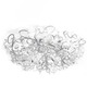Icy Lady Ceiling Flush Mount - White / Crystal