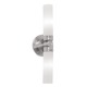 Lynx Vanity Wall Sconce - Brushed Steel / Opal