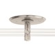 Monorail 2-Circuit 4 Inch Round Canopy - Satin Nickel / 