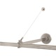 Monorail 2-Circuit Out-Rigger Power Feed - Satin Nickel / 