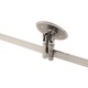 Monorail 2-Circuit Sloped Ceiling Dual Feed Canopy - Satin Nickel / 