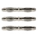 Monorail 2-Circuit Straight Conductive Connector - Satin Nickel Monorail 2-Circuit Straight Conductive Connector - Satin Nickel /