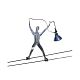 Kable Lite Metal Man Hang Functional Art - Satin Nickel / 