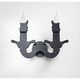Night Watch 2 Light Wall Sconce - Black / 