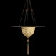 Samarkanda Glass Serpentine Suspension W / Ring - Brass / Gold Glass Samarkanda Glass Serpentine Suspension W / Ring - Brass / Gold Glass