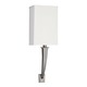 Sheridan Wall Sconce - Satin Nickel / White