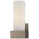 Solo Wall Sconce - Matte Satin Nickel / White Opal
