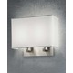 Verona Wall Sconce - Satin Nickel / White Verona Wall Sconce - Satin Nickel / White