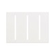 Vierti 3 Gang Wall Plate - White / 