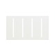 Vierti 4 Gang Wall Plate - White / 