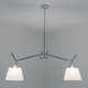Tolomeo Double Shade Suspension - Polished Aluminum / Parchment Paper Tolomeo Double Shade Suspension - Polished Aluminum / Parchment Paper