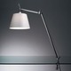 Tolomeo Mega Task Lamp with Clamp - Polished Aluminum / Grey Fiber