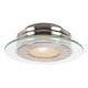 Helius Ceiling Flush Mount - Brushed Steel / Clear