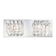 Crown Bath Bar 2-Light - Chrome / Clear