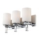 Crystal Bath Bar 2-Light - Chrome / White Opal