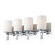 Crystal Bath Bar 2-Light - Chrome / White Opal
