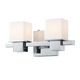 Lexington Bath Bar 2-Light - Chrome / White Opal