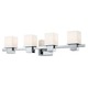 Lexington Bath Bar 2-Light - Chrome / White Opal